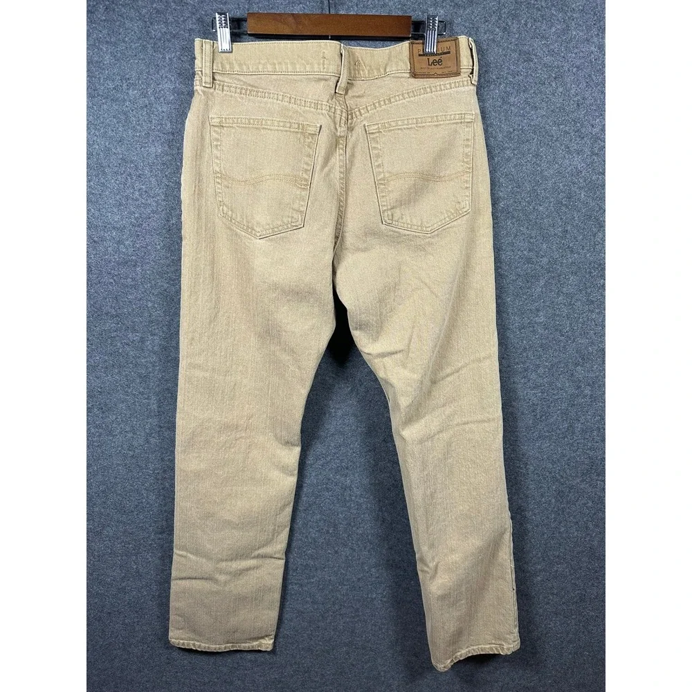 Lee Premium Select Classic Fit Straight Leg Jeans Tan‎ Khaki Mens 32x32